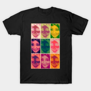 Woman Face In Colored Negative Photo Film T-Shirt